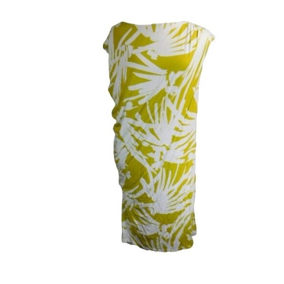 Ann Taylor Size L Large Lined Tropical Print Sleeveless Knit Dress - Picture 1 of 2